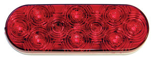1220R-2P by PETERSON LIGHTING - 1220/1223 Series Piranha&reg; LED Oval LED Lights - Red, Grommet with Plug
