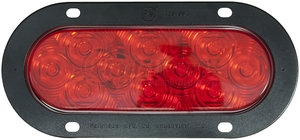 1223KR-10 by PETERSON LIGHTING - 1220R-10/1223R-10 LumenX® LED Oval Stop, Turn and Tail Light, AMP - Red Flange Mount Kit