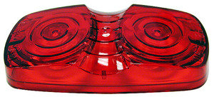 138-15R by PETERSON LIGHTING - 138-15 Double Bulls-Eye Clearance Marker Replacement Lens - Red Replacement Lens