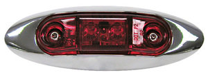 168XR-MV by PETERSON LIGHTING - 168A/R Series Piranha&reg; LED Slim-Line Mini Clearance and Side Marker Lights - Red Kit with Bezel