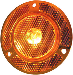 190FA by PETERSON LIGHTING - 190 2" LED Clearance/Side Marker with Reflex - 2" Amber LED Clearance/ Side Marker, Flange