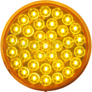 817A-36 by PETERSON LIGHTING - 817A-36/818A-36 Series Piranha&reg; LED 4" Round LED Front and Rear Turn Signal, AMP - Amber Grommet Mount