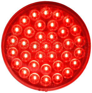 817R-36 by PETERSON LIGHTING - 817R-36/818R-36 Series Piranha&reg; LED 4" Round LED Stop, Turn and Tail Lights, AMP - Red Grommet Mount