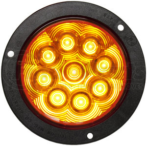 818KA-9 by PETERSON LIGHTING - 817A-9/818A-9 LumenX® 4" Round LED Front and Rear Turn Signal, AMP - Amber Flange Mount Kit