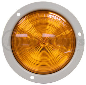 824A-MV by PETERSON LIGHTING - 824A/826A Single Diode LED 4" Round Turn Signal - Amber, Flange Mount, Multi-Volt