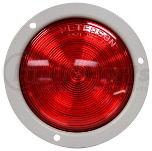 824R-MV by PETERSON LIGHTING - 824/826 Single Diode LED 4" Round Stop, Turn and Tail Light - Red, Flange Mount, Multi-Volt