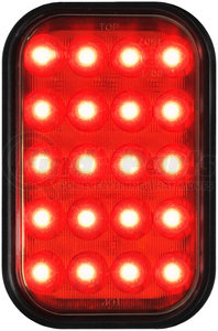 850F-SW by PETERSON LIGHTING - 850F LED Rectangular Rear Fog Light - Red