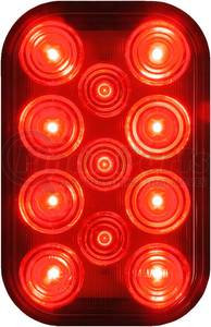 850R-1 by PETERSON LIGHTING - 850R-1 Rectangular LED Rear Stop, Turn and Tail Light - Red with Stripped Wires