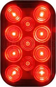 850R-1P by PETERSON LIGHTING - 850R-1 Rectangular LED Rear Stop, Turn and Tail Light - Red with Plug