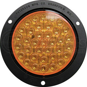418SA-1 by PETERSON LIGHTING - 417S/418S Series Piranha&reg; LED Auxiliary Round Strobing Light - Amber with Flange, Type 1