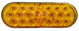 420SA-1 by PETERSON LIGHTING - 420S/423S Series Piranha&reg; LED Auxiliary Oval Strobing Lights - Amber, Type 1