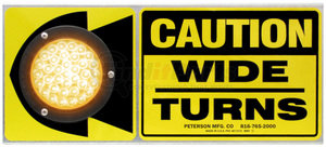 418WTA by PETERSON LIGHTING - 418WTA/818WTA LumenX® Mid-Trailer, Wide-Turn Signal - LED Amber, Wide Turn