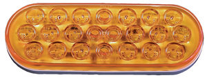 420SA-1AMP by PETERSON LIGHTING - 420S/423S Series Piranha&reg; LED Auxiliary Oval Strobing Lights - Amber, type 1, hardshell connector