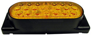 423HSA-2 by PETERSON LIGHTING - 420S/423S Series Piranha&reg; LED Auxiliary Oval Strobing Lights - Amber Surface Mount, Type 2