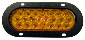 423SA-1 by PETERSON LIGHTING - 420S/423S Series Piranha&reg; LED Auxiliary Oval Strobing Lights - Amber with Flange, Type 1