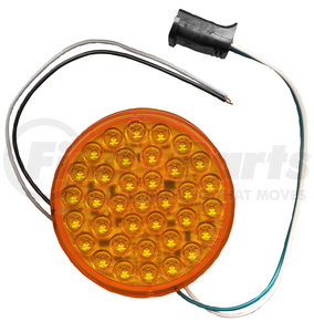 4258A-2X by PETERSON LIGHTING - 4258 Series Piranha&reg; LED Multi-Function Dual Strobe and Rear Turn Signal - Roadside with Stripped Wires & Plug