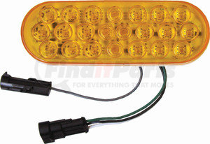 4353A-1 by PETERSON LIGHTING - 4353 Series Piranha&reg; LED Multi-Function Dual/Oval Strobe and Rear Turn Signal - Curbside High with Hardshell Connectors
