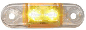M168CA-BT2 by PETERSON LIGHTING - 168CA/CR LED Clear Mini Clearance/Side Marker Light - Amber with Clear Lens