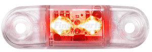 M168CR-BT2 by PETERSON LIGHTING - 168CA/CR LED Clear Mini Clearance/Side Marker Light - Red, with Clear Lens