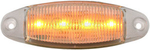 M178A-MVC by PETERSON LIGHTING - 178C LED Clear Lens Oval Clearance/Marker Light - Amber Multi-Volt with Clear Lens