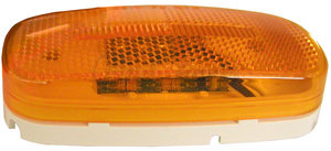 M180A-24V by PETERSON LIGHTING - 180 Series Piranha&reg; LED Oval LED Clearance/Side Marker Light with Reflex - Amber, 24-Volt