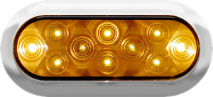 M423A-4 by PETERSON LIGHTING - 423A-4 Series Piranha&reg; LED Surface Mount Oval Amber Auxiliary Turn Signal - Multi-Volt Amber