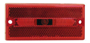 M132R by PETERSON LIGHTING - 132 Rectangular Clearance/Side Marker Light with Reflex - Red