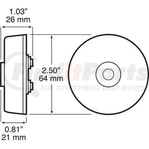 M163R-MV by PETERSON LIGHTING - 163 Series Piranha&reg; LED 2 1/2" Clearance and Side Marker Light - Red, Multi-Volt