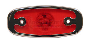 V133XR by PETERSON LIGHTING - 133 Series Piranha&reg; LED Clearance/Side Marker Light - Red with Chrome Bezel, 2-Diode