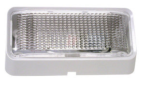 V384 by PETERSON LIGHTING - 384/385 Rectangular Porch/Utility Lights - Clear, White without Switch