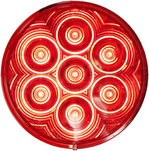 V826KR-7 by PETERSON LIGHTING - 4" Round 7-LED Stop/Turn/Tail Light Kit, Red, PL3 Connector, Grommet Mount, Viz Pack