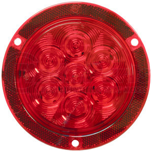 M829R-7 by PETERSON LIGHTING - 829R-7 LumenX® 4" Round LED Stop, Turn and Tail with Reflex - Red, Flange Mount with Reflex