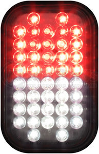 M850F-C by PETERSON LIGHTING - 850F-C Combination Reverse and Rear Fog Light - Red/White Combo, Flange Mnt.