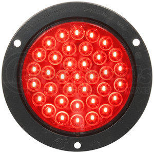 M818R-36 by PETERSON LIGHTING - 4" Round 36-LED Piranha Stop/Turn/Tail Light, Red Light and Lens, Flange Mount, Bulk Pack