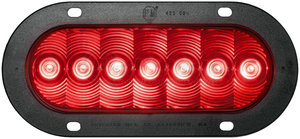 M822R-7 by PETERSON LIGHTING - 821R-7/822R-7 LumenX® Oval LED Stop, Turn and Tail Light, PL3 - Red Flange Mount