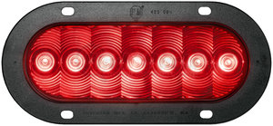 M823R-7 by PETERSON LIGHTING - 820R-7/823R-7 LumenX® Oval LED Stop, Turn and Tail Light, AMP - Red Flange Mount