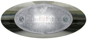 P1200C by PETERSON LIGHTING - 1200A/C/R Oval Side Marker/Outline Lights with Reflex - Clear, Clearance Light