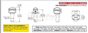 1105-3533-INNER by BUFFERS USA - PIN ASSEMBLY