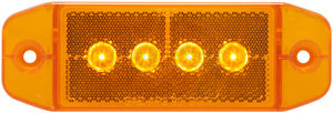 MCL76AB by OPTRONICS - Yellow marker/clearance light with reflex