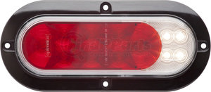 STL211XRFHB by OPTRONICS - Brake / Tail / Turn Signal Light - 6-In Surface Mount Light With Red And Clear Lens