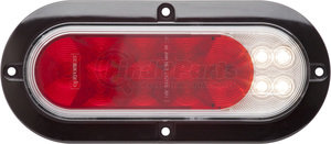 STL211XRFHB by OPTRONICS - 6-in surface mount light with red and clear lens