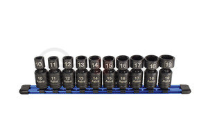 78344 by ASTRO PNEUMATIC - 10 Pc. 3/8" Drive Nano Pinless Universal Impact Sockets - Metric