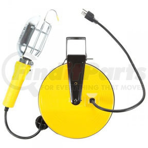 SL-840 by BAYCO PRODUCTS - Incandescent Work Light w/ Metal Guard & Single Outlet on 40ft Metal Reel