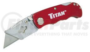 11015 by TITAN - Folding Pocket Utility Knife (red)