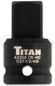 42356 by TITAN - 1/2" F to 3/4" M Impact Socket Adaptor