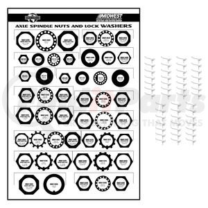 WA07-0000 by WORLD AMERICAN - AXLE NUT&WASHER BOARD W/HOOKS