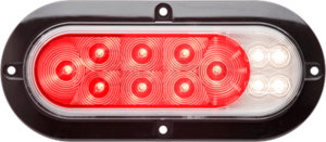 STL211XRFHPG by OPTRONICS - 6-in surface mount light with red and clear lens