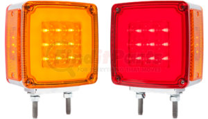 STL153ARPBB by OPTRONICS - Square dual face red/yellow pedestal mount light