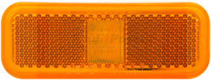 MCL44AB1 by OPTRONICS - Marker / Clearance Light - 6-LED, Yellow, With Reflex, Hard Wired