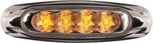 Optronics MCL19CAB Marker Light Marker/Clearance Light - 4-LED, Clear Lens, Hard Wired, Surface Mount